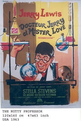 Affiche Docteur Jerry Et Mister Love originale 1963 grand format