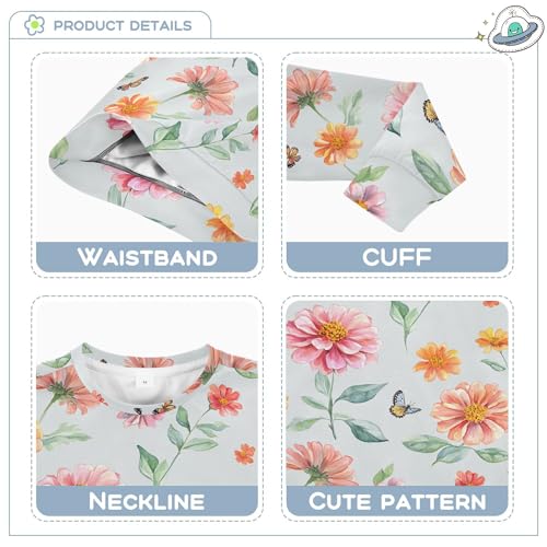 JUNZAN Sweet Zinnia Grey Big Boys Pullover Hoodie Fleece Tops Clothing Shirts Camping 4T3