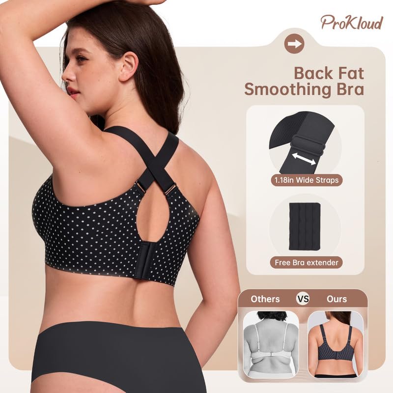 Image of ProKloud Jelly Bras for Women No Underwire Wireless Bra with Support and Lift Full Coverage Plus Size Comfy Seamless Bra