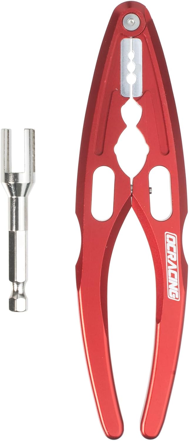 RC Shock Pliers w/Ball End Multi-Function & Hex Bit Linkages Link Rod Ends Installing Tools for Arrma Losi Redcat HPI Tamiya RC Car Truck Buggy Crawlers Shocks Tools (Blue)