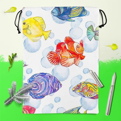 Image of ArtzFolio Tropical Sea D1 | Reusable Sack Bag | Bag for Gym, Storage, Vegetable & Travel
