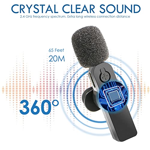 Looyuan Plug-Play Wireless Lapel Lavalier Microphone Noise Cancellation Clip-On Mini Mic For Recording Microfone Youtube Facebook Live Stream Tiktok Vlog #TOP4