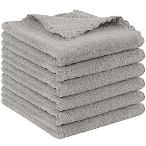 Sunland �n���h�^�I�� �_�炩�� ���C�N���Ƃ��^�I�� �}�C�N���t�@�C�o�[ �n���J�`�^�I�� 6���Z�b�g �z�� �Ȃ߂炩 �ӂ�ӂ� 30cmx30cm�O���[