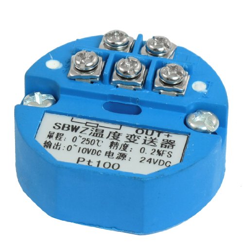 Aexit PT100 Temperature Control electrical Sensor Transmitter 0-250C Output 0-10V DC