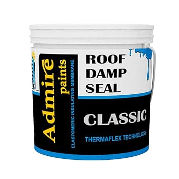 Admire Paints Roof Damp Seal10L Waterproofing Solution for Homes,Terraces-Sun reflective terrace waterproofing coat|Elastomeric hybrid heat & UV reflective, Eco-Friendly protective. (10 Liters, WHITE)