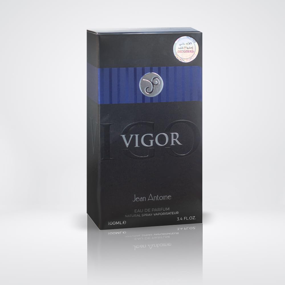 Almas Perfumes ††† Upscale Perfume & Oud co. JEAN ANTOINE Eau De parfum VIGOR فيجور - Sweet Smelling Spray - 100ML 3.4FL OZ of Long-Lasting Aroma - Luxurious Scent of Arabia for Men