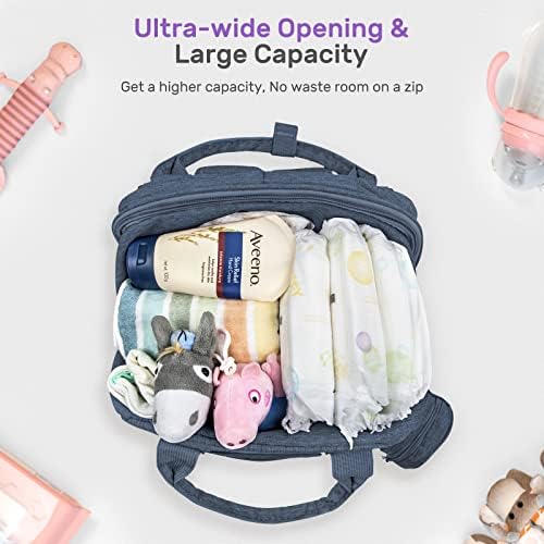 Nuliie Changing Bag Backpack, Large Baby Changing Bags with Changing Pad, Stroller Straps and Pacifier Holder, Waterproof Baby Bag for Mom and Dad Travel Camping, Newborn Essentials Gifts