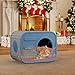 WTFGO Outdoor Cat House Weatherproof, Sturdy Plastic Cat Shelter for Outside & Indoor, Feral Cat House for Bedroom, Living Room, Garden, Patio,Backyards,Garage, Neighborhood (Dark Blue)