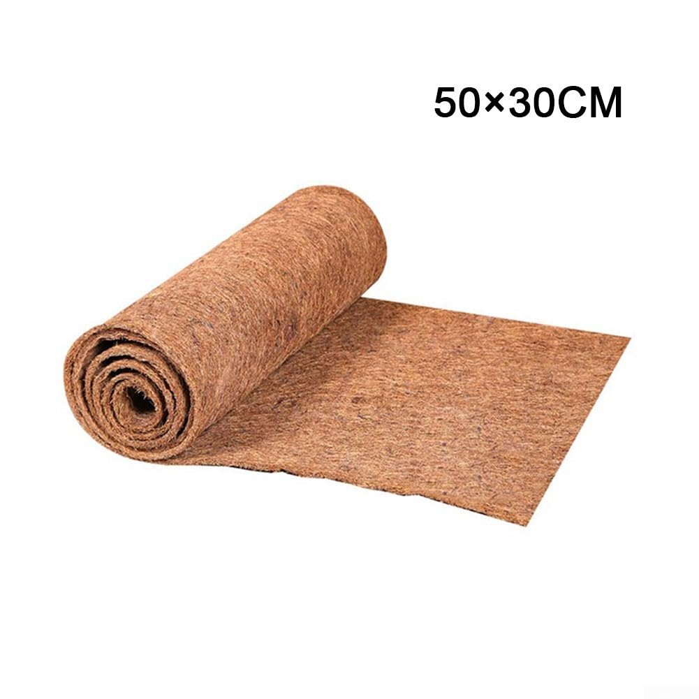 Tapete de coco natural para terrario de reptiles, tapete de piso y puerta cortable con 0,3 a 0,4 cm de grosor, 50 x 30 cm a 50 x 200 cm, opciones de tamaño (60 x 100 cm)