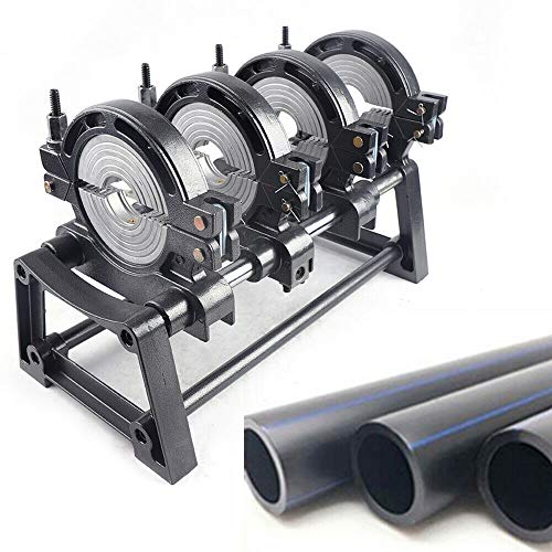 2.48-6.3Inch Fusion Pipe Welder, 4 Clamps Manually Operated HDPE Butt Fusion Welding Machine for PE PP PB PVDF HDPE PVC