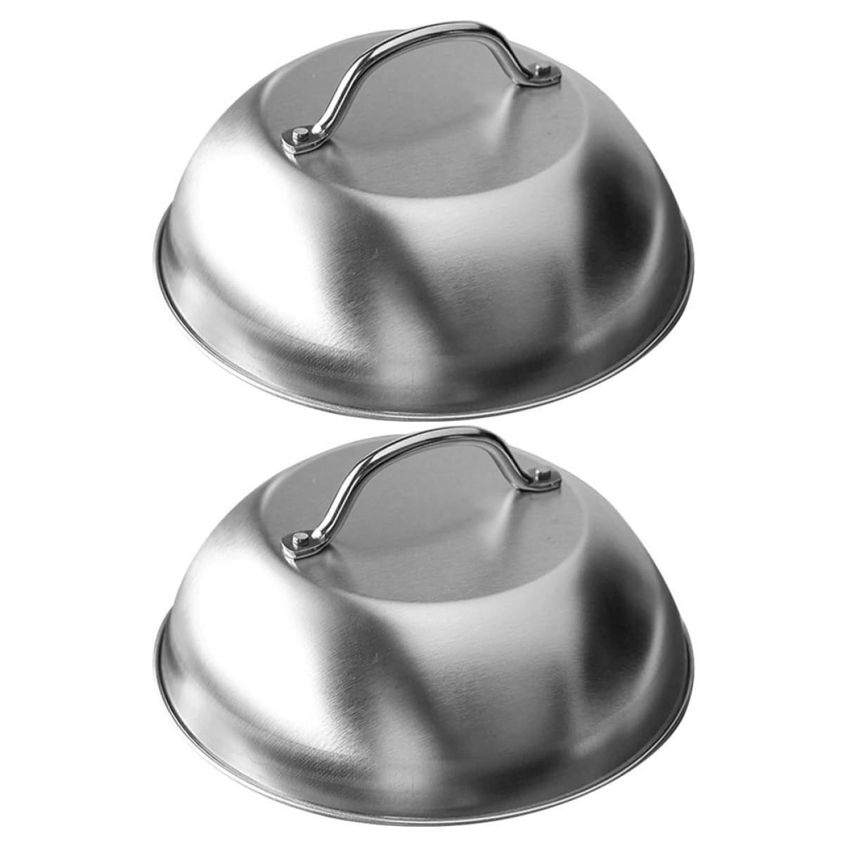Coperchio per Pentola in Acciaio Inossidabile 2 Pezzi 23cm Design Versatile e Superficie Liscia Pratico e Facile da Conservare per Barbecue e Cucina