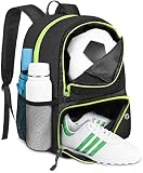 YOREPEK Soccer Backpack, Lightweight Soccer Bag with Ball Holder, Water resistant Sport Equipment Ba