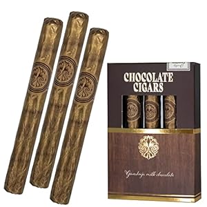 Trixie’s Schokoladen Zigarren – Gianduja Haselnuss-Schokolade – edel verpackt – 3 x 25g