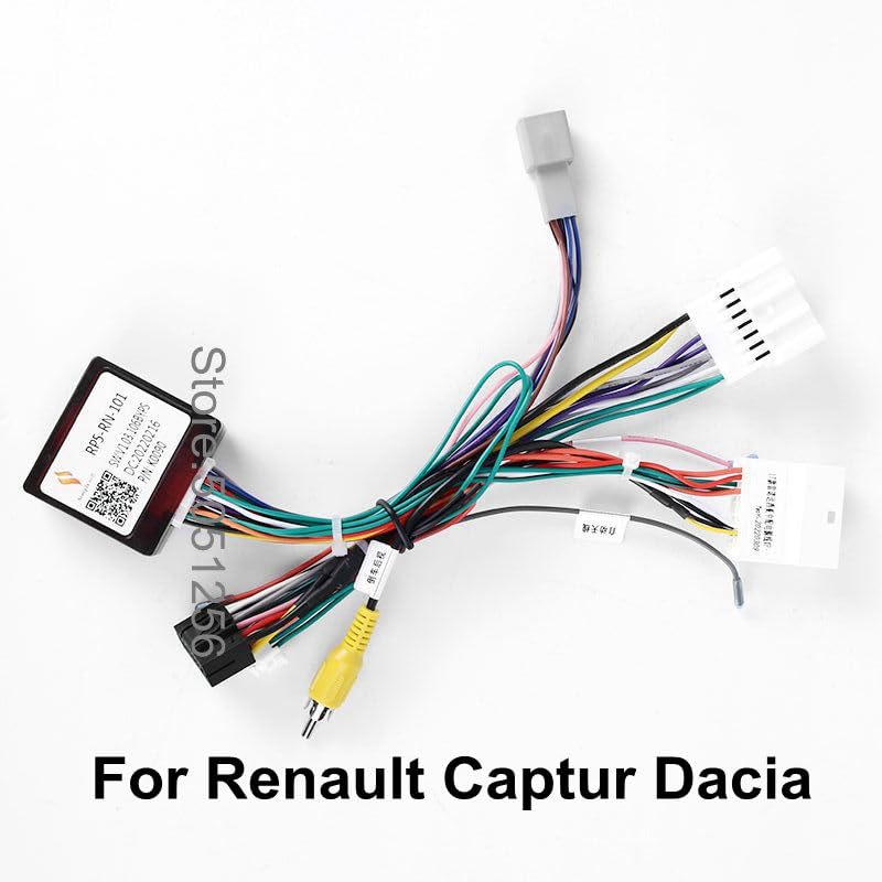 Car for Audio DVD Android 16PIN Power Cable Adapter with Canbus Box for Renault Captur Dacia Power Wiring Harness - (Color Name: Canbus)