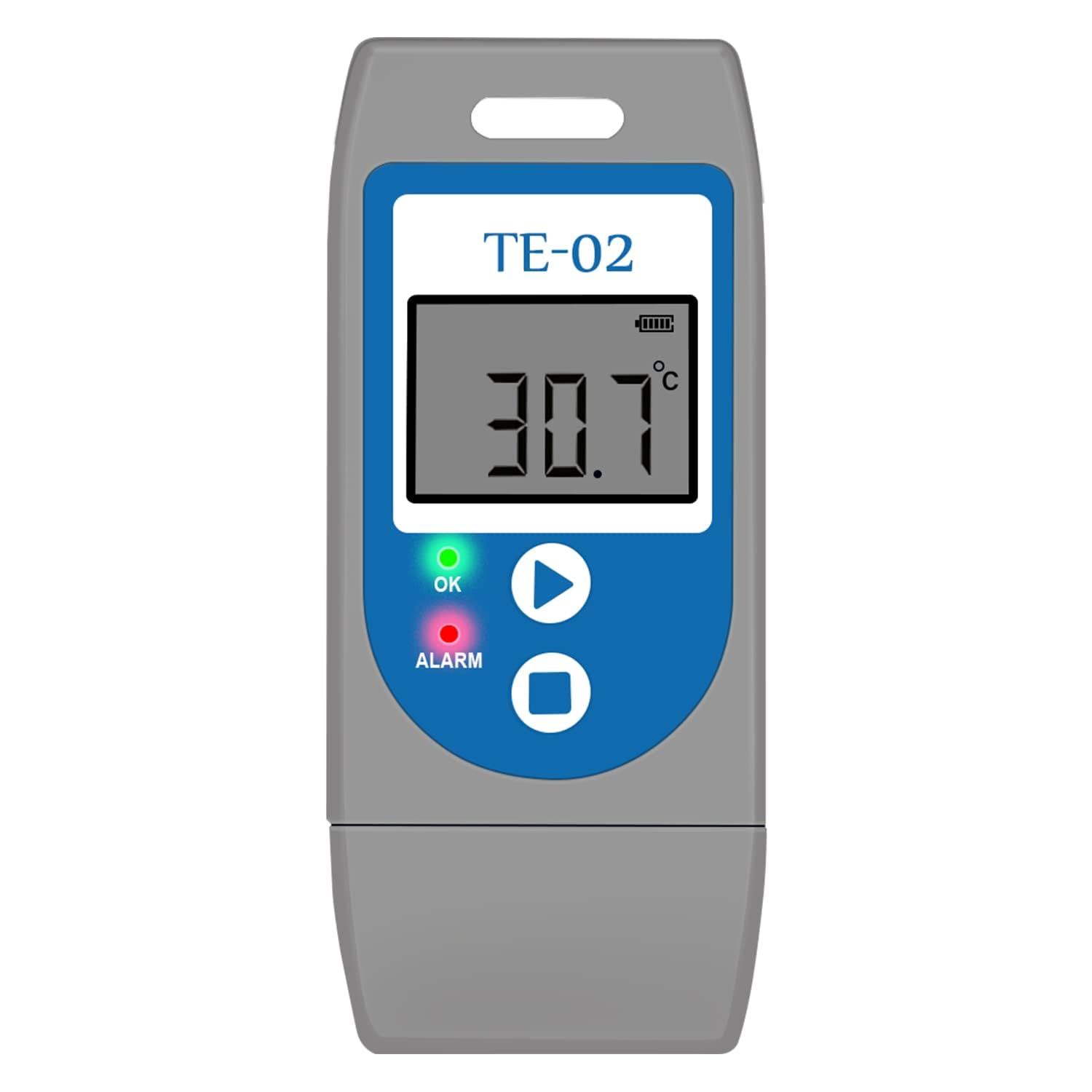 ThermElc TE‑02 USB Enregistreur de Données de Température, Rapports PDF/CSV Auto, Data Logger USB Réutilisable avec Certificat d'étalonnage, Comparaison Multi-appareils Pour Réfrigérateur de Pharmacie