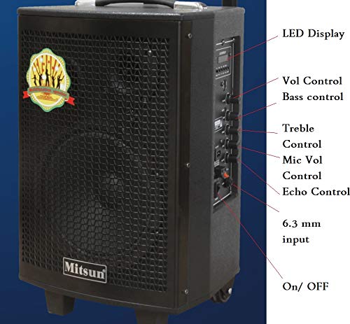 Gadget Wagon Mitsun Full Wood Bluetooth Trolley Speaker