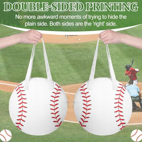Eurzom 2 Pcs Baseball Gift Set for Women Canvas Tote Bag with Makeup Bag by Eurzom - Used condition - Image 5