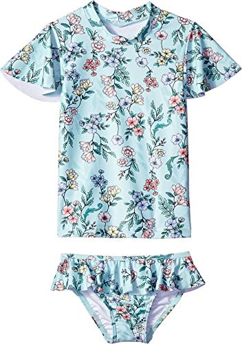 Image of Seafolly Girls' Short Sleeve Rashguard Swimsuit Set