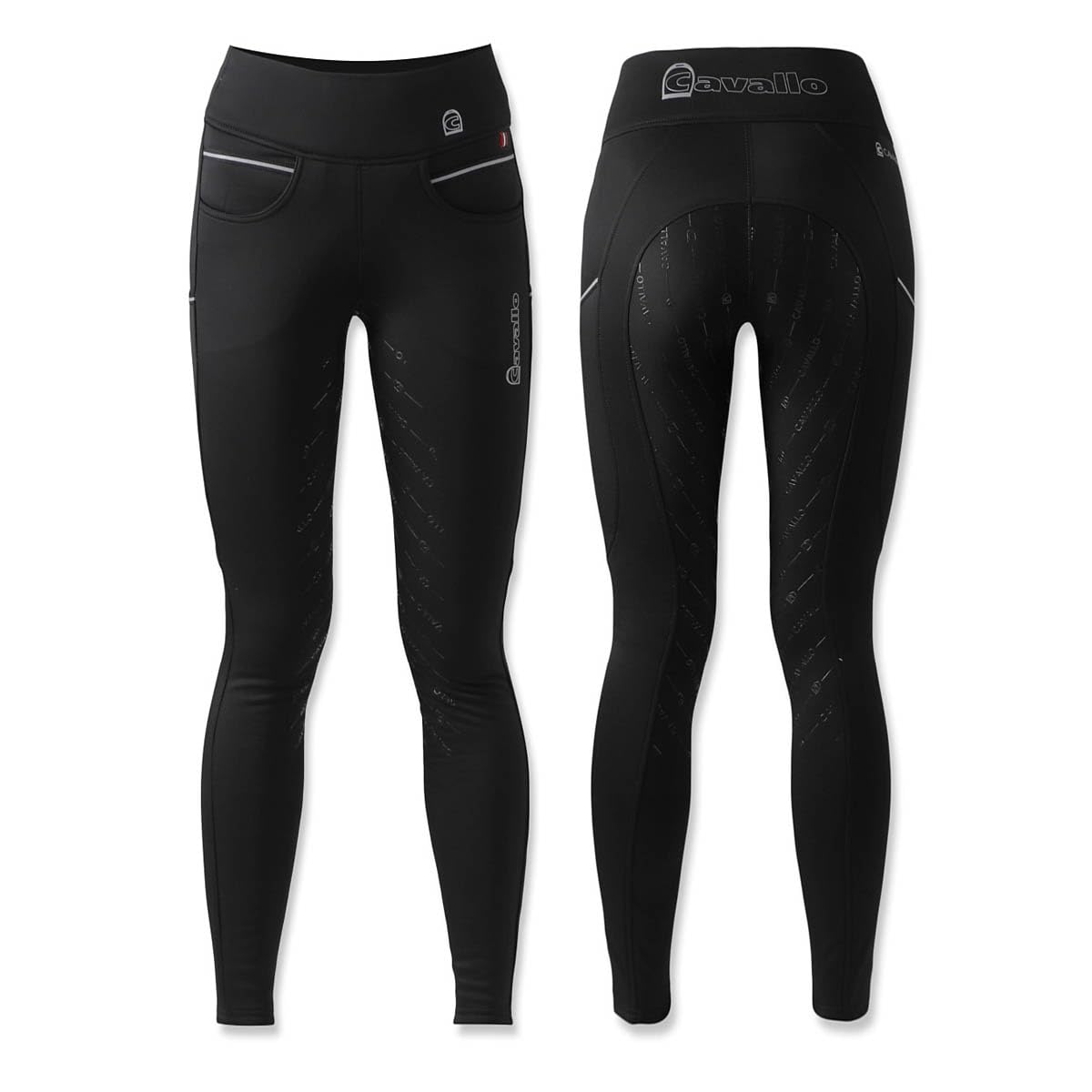 Cavallo Liz Grip RL Damen Reithose Winter Reitleggings schwarz HW 2022