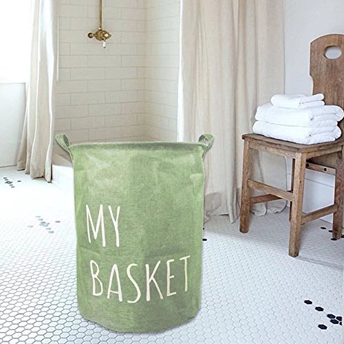 Cesto portabiancheria grande, cilindrico e