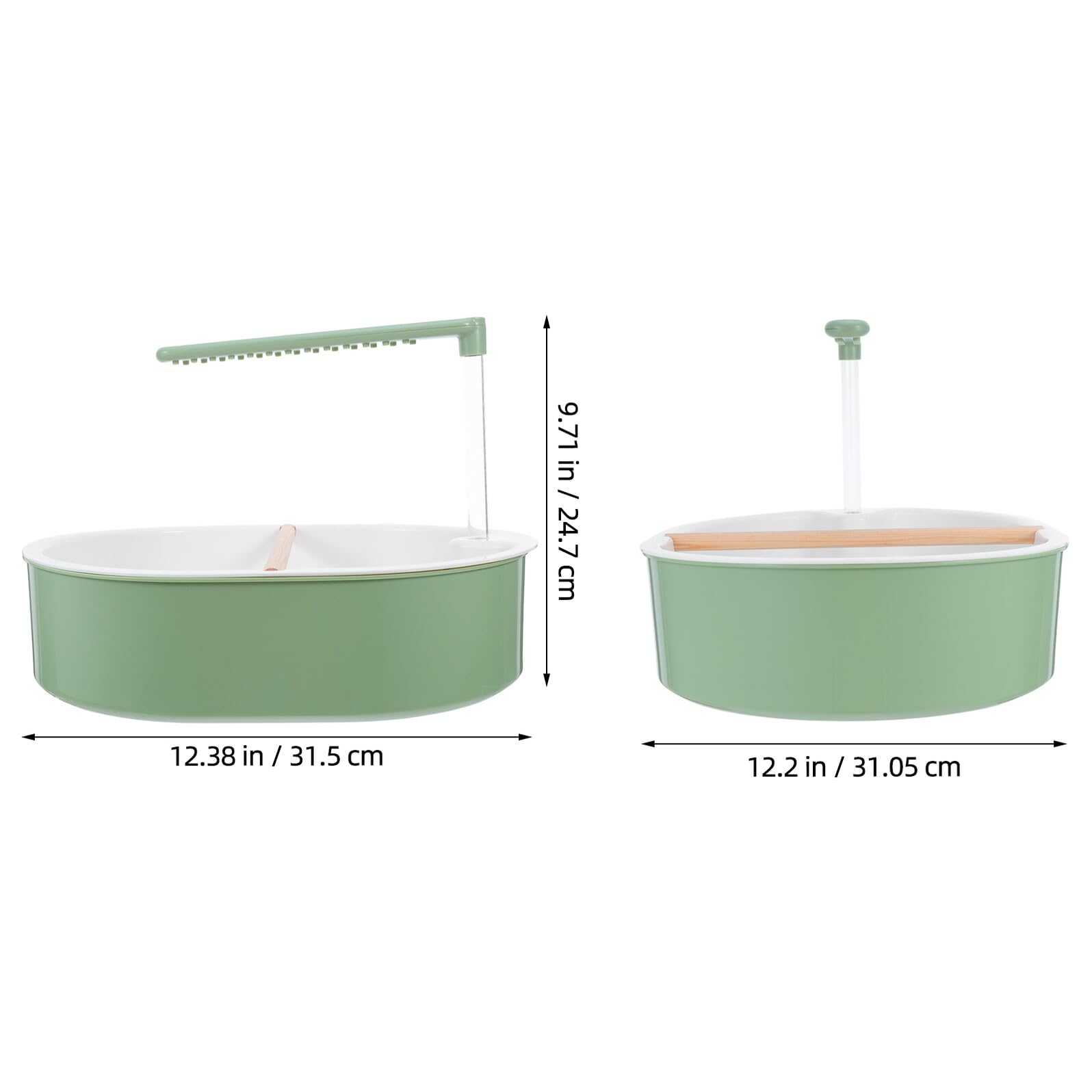 WOONEKY Bañera Automática para Loros con Bomba Cuenco de Baño para Pájaros de Interior Fuente de Baño para Periquitos y Agapornis Bañera Eléctrica USB para Pájaros Pequeños Jaula