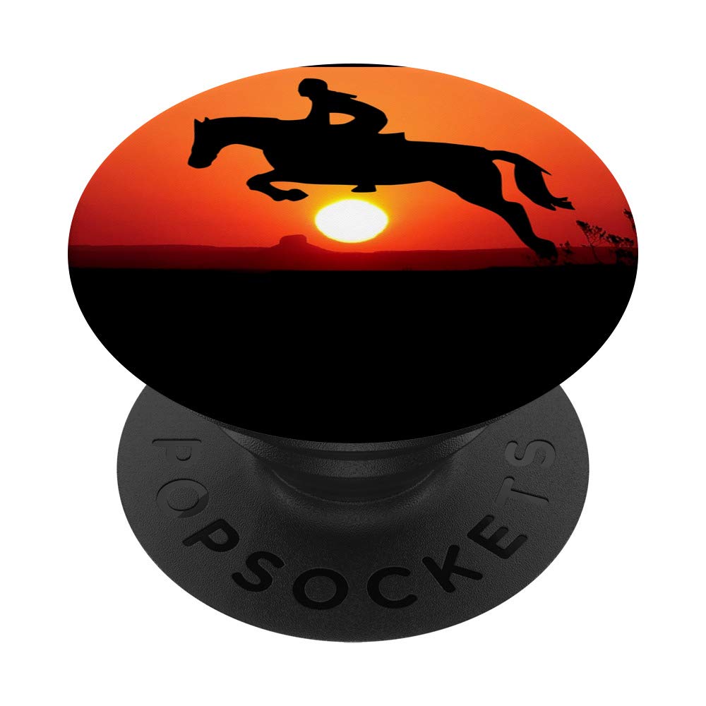 PopSockets PopGrip Con Design Cavallo Allo Tramonto, Supporto E Impugnatura Intercambiabile Per Cellulare, Adesivo Riutilizzabile