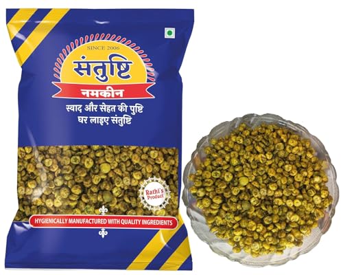 Image of Santushti Namkeen Coriander Chana Dal-200gm | Authentic Spicy Snack | Made in Groundnut Oil | Crispy Crunchy Indian Sev for Tea Time, Parties, Travel, Office and Everyday Snacking