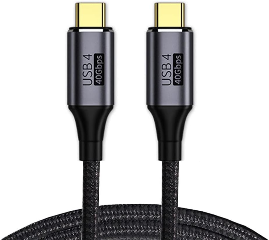 NFHK USB4 Cable 40Gbps with 100W Charging and 8K@60Hz 5K@60Hz USB4.0 Compatible with Thunderbolt3/4 120cm