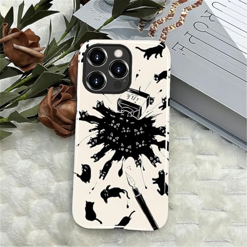 Coque iPhone 13 Pro Max silicone antichoc et PC rigide motif chat - 6