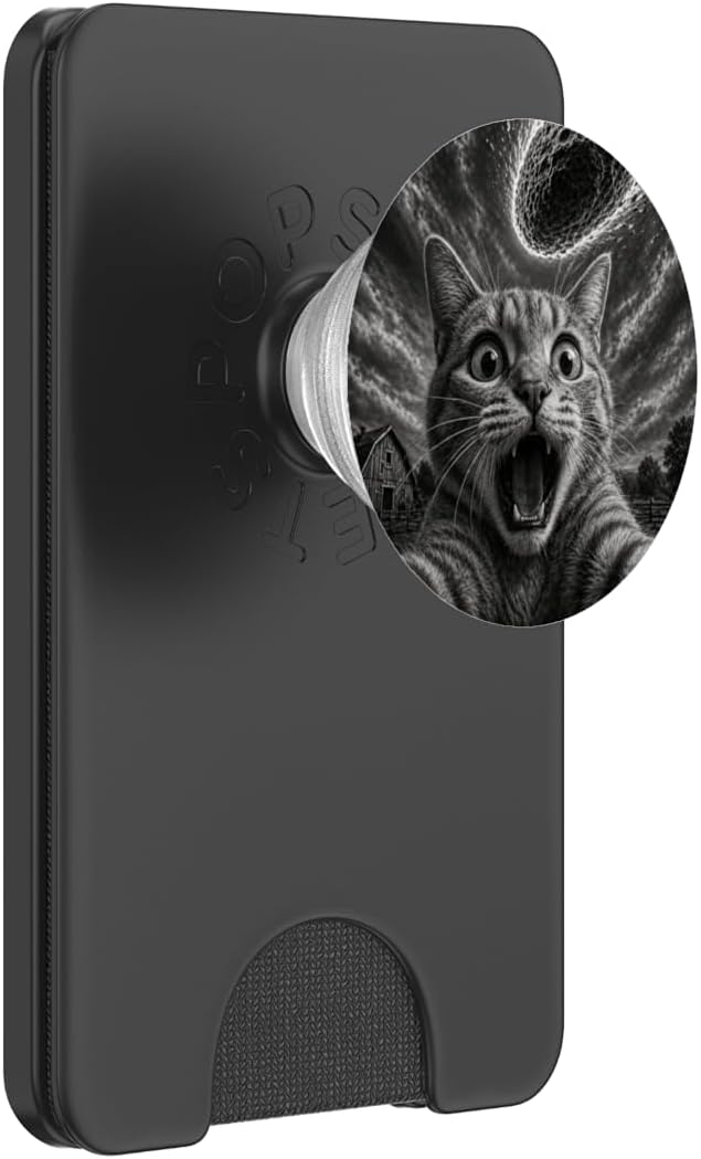 Cat Selfie Meteor Graphic Funny Asteroid Pet Feline Animal PopSockets PopWallet for MagSafe