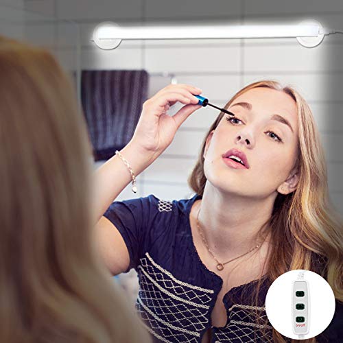 LED Vanity Mirror Light, Portable Vanity Lights Mirror Makeup Light Bathroom Lighting Kit with Brightness Adjustable, Cable Controller, 360 Degree Rotation and USB Powered Cosmetic Lamp