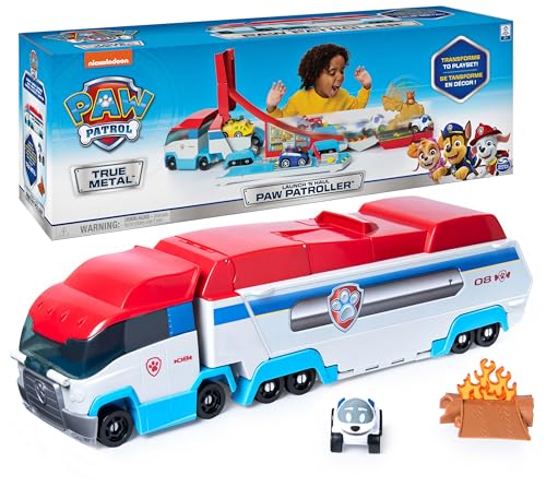PATRULHA CANINA - Autocarro Lançador Transportador com Conjunto de Pistas Transformáveis 2 em 1 para Carros True Metal - 6054869 - Brinquedos Patrulha Canina - Brinquedos Crianças 3 Anos +