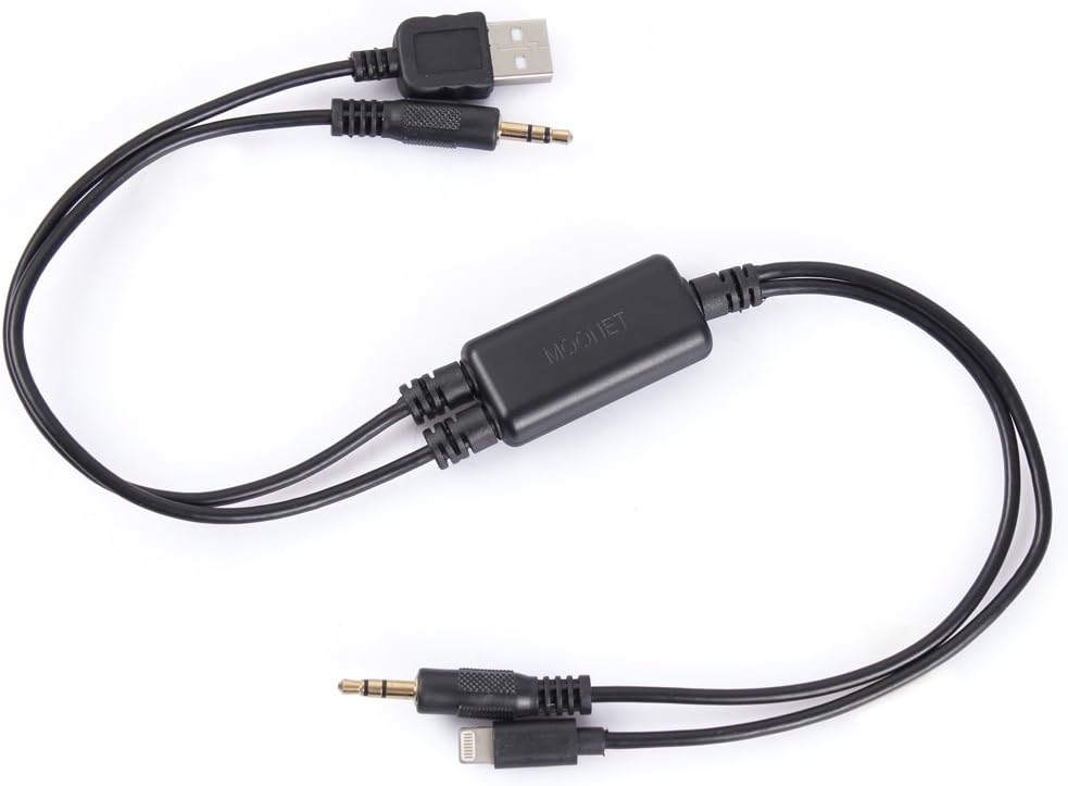 Moonet BMW Mini USB Interface Adapter Cable for iPhone 5 6 6 Plus iPod iPad – 3.5mm