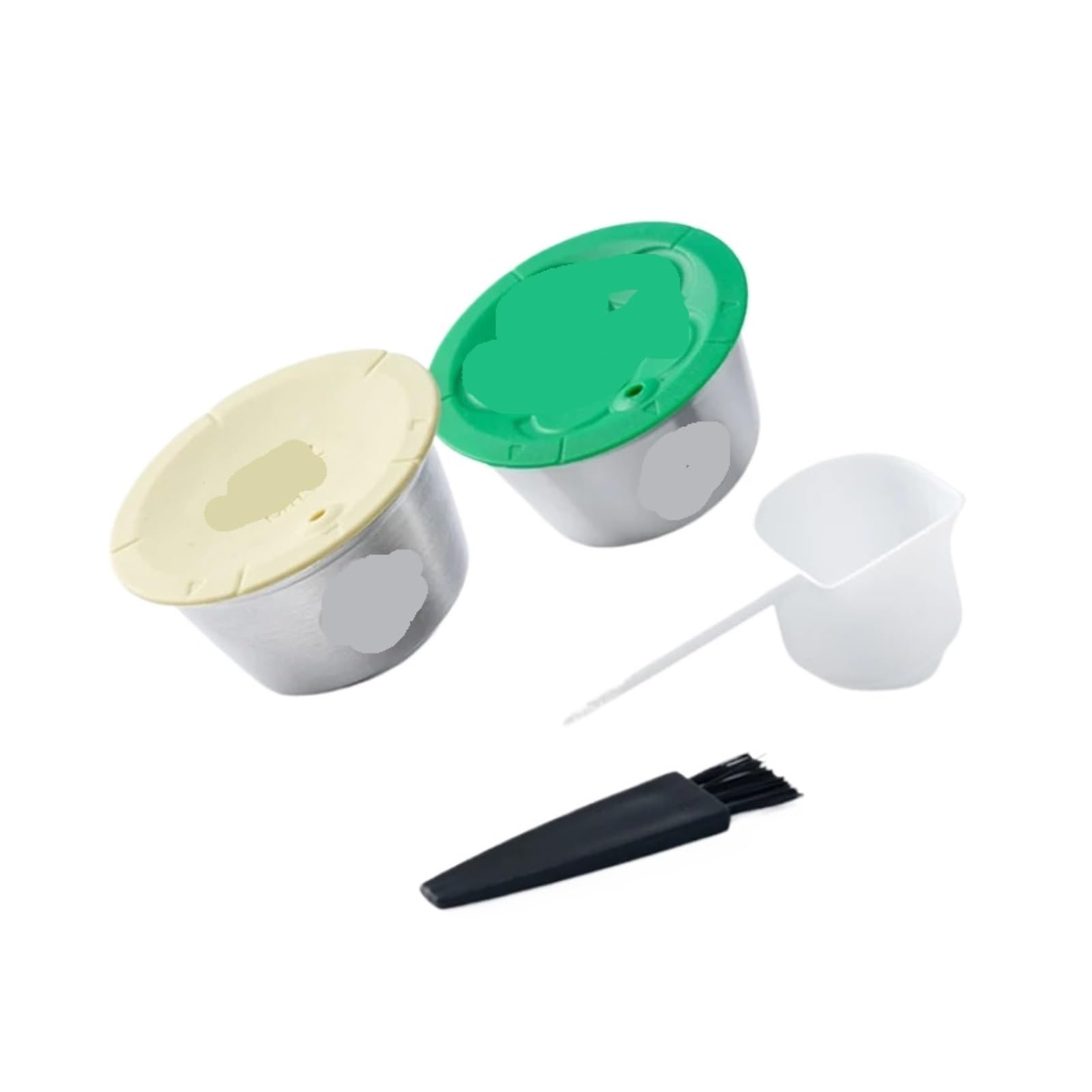 Reutilizable,Compatible Con Dolce Gusto,Compatible Con Nescafé,Máquinas,Cápsulas De Café Tercera Cápsulas Recargables De Plástico De Acero Inoxidable(Brown)