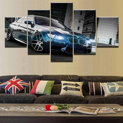 Deco murale salon voiture de sport noire M3 pour intérieur moderne