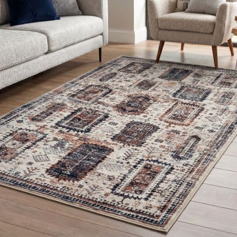 Image of Dream Weaverz Anti Slip Rectangular Carpet for Living Room & Hall | Silk | Flat Woven Soft Washable Floor Mat for Home, Bedroom Floor & Kitchen | Durable Anti Skid Rug for Daily Use (4 X 6) feet