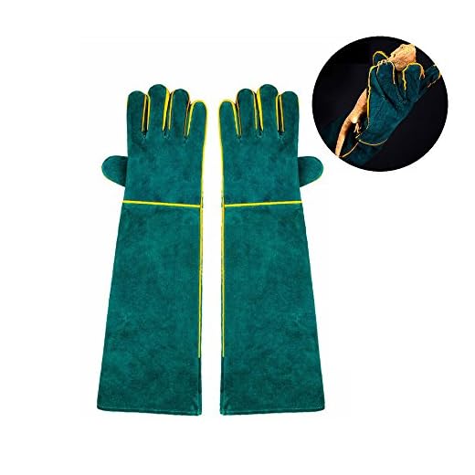 ASOCEA Guantes de Manejo de Mascotas Resistente a Arañazos/Bite Guantes de Seguridad Protectora para Bañar, Cocina y Manejo de Gatos, Perros y Otros Animales