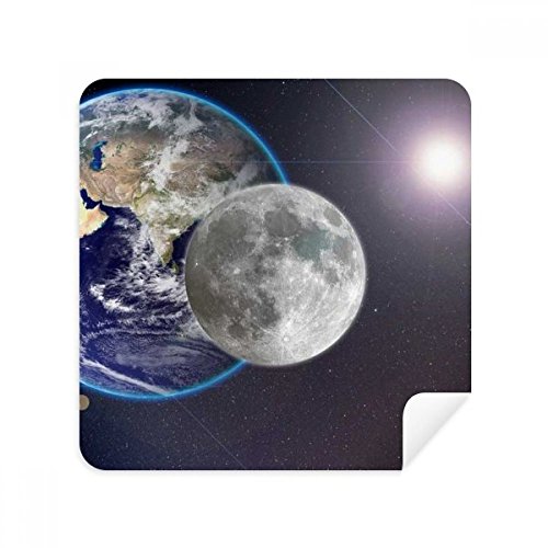Tissu en suède planète terre anti-traces pour écran de téléphone et lunettes 2Pcs