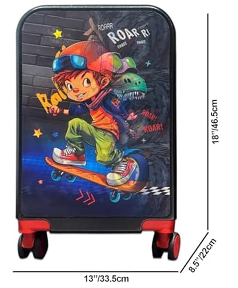 Image of Winnies 20 Inch Kids Suitcase with 8 Wheel Travel Trolley Bag (4 Day Trip)