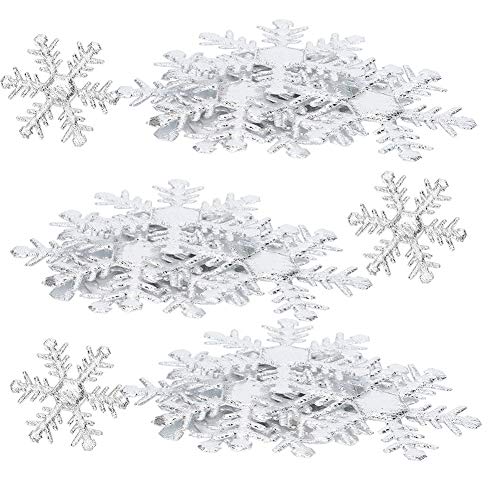 1 Pack Snowflake Decoration NonWoven Fabric Christmas Decoration Snow Sequins Silver 6cm