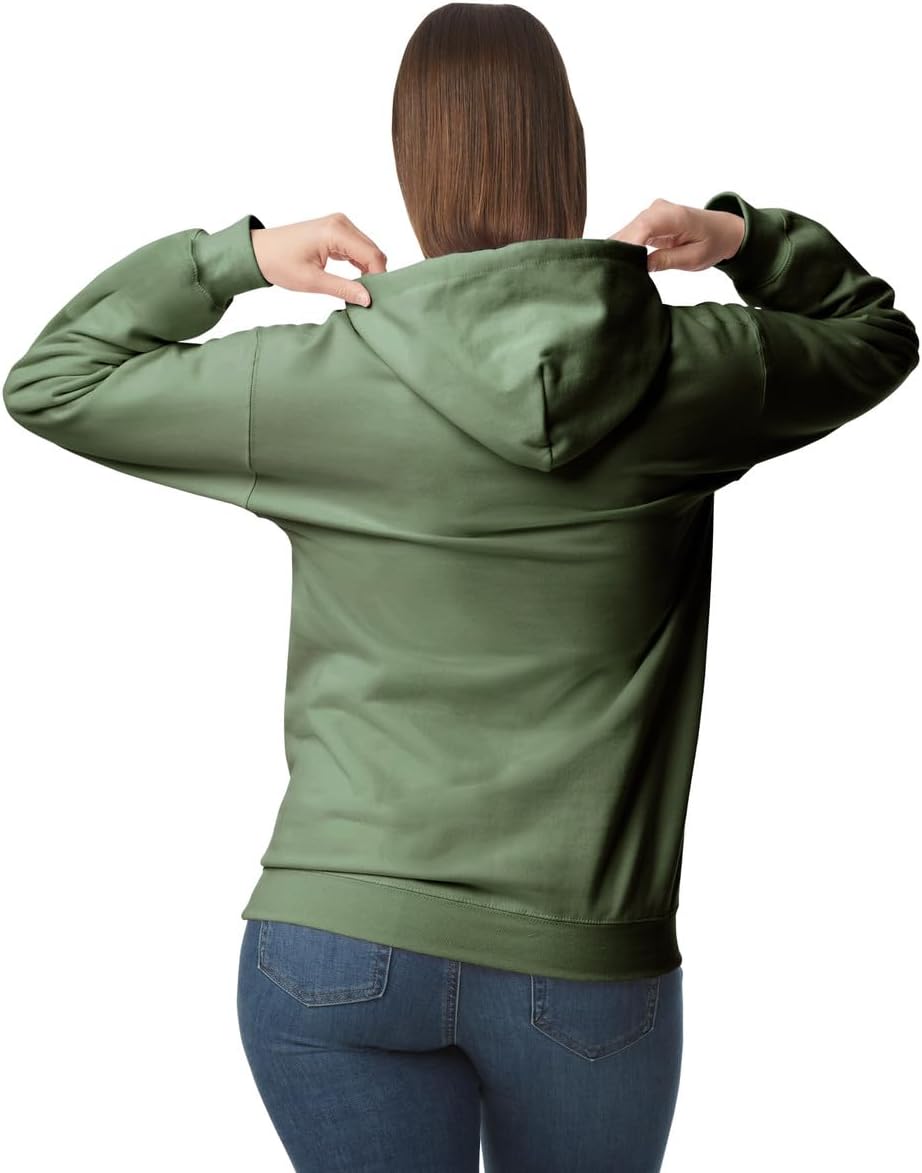 Midweight Pullover Hooded Sweatshirt - Softstyle Gildan in Ring Spun Sport Grey - Image 2