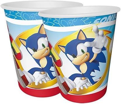Sonic Temalı Bardak Doğum Günü Karton Bardak