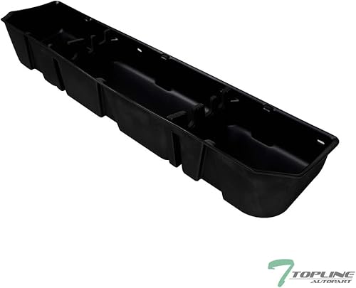 Miniatura 2 de Caja de cambios negra para debajo del asiento, caja organizadora de carga compatible con Ford 150 Supercrew 15-22  17-22 F250 F350 F450 F550