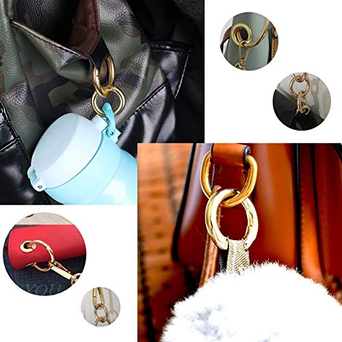 Gbstore 10 Pcs Outside Diameter 25Mm Round Spring Snap Carabiner Clip,O Rings Spring Trigger Hook For Handbag Purse Shoulder Strap,Mountaineering Camping Backpack Buckle,Keychain Keyring (Gold) #TOP2