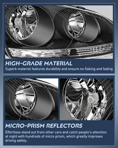 Image of Nilight Headlight Assembly Compatible with Volkswagen Jetta 2005-2010