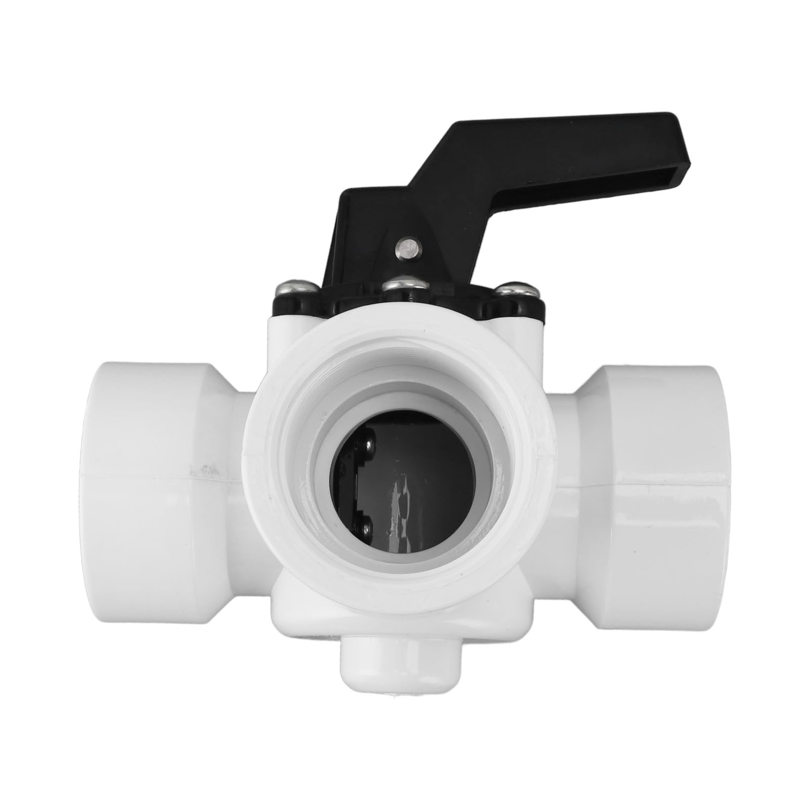Cryfokt Adaptador de Manguera de 3 Vías, PVC Multifuncional ABS para Desvío de Agua, Rosca Hembra de 1,25 Pulgadas y 1,5 Pulgadas