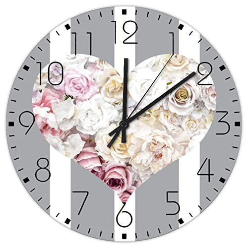 Horloge rustique silencieuse en bois pour bureau sans bruit - 2