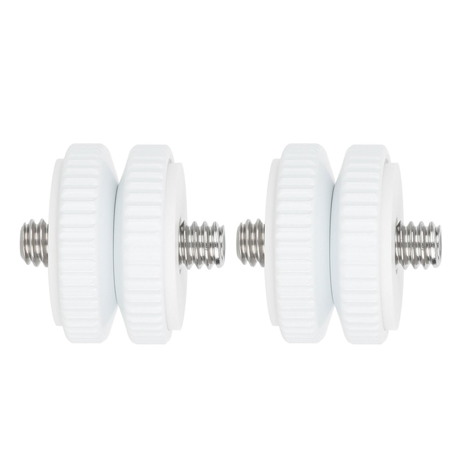 Conector de rosca macho 1/4 doble giratorio de aleación de aluminio blanco para trípode 8