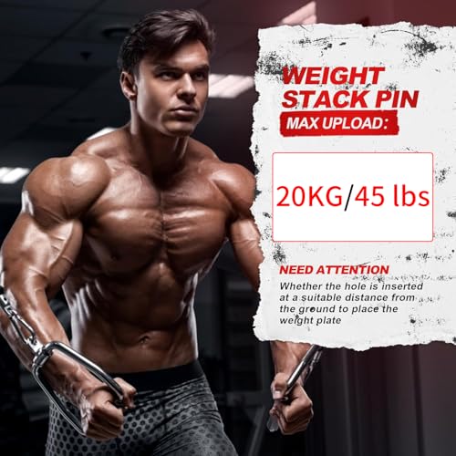 AHTAPFON Weight Stack Pin with 1 x Spring Collar,Weight Extender Pin,Fits Add 2" Weight Plates for Cable Machine,Fitness Equipment for Home Gym (8×110mm-150mm-Rod) by AHTAPFON - Image 4