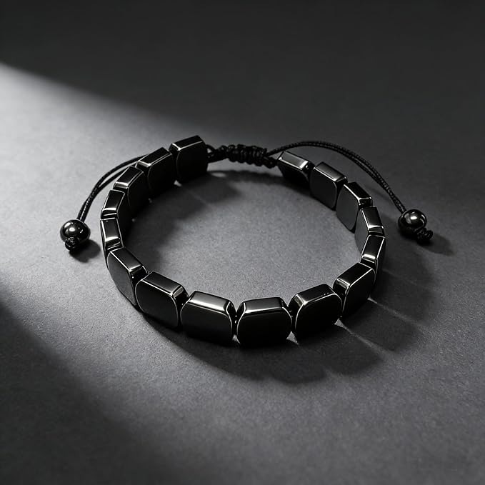 Pulsera ajustable de hematita para hombres miniatura 7